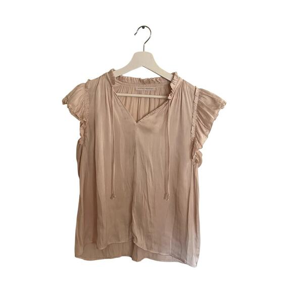 Pookie & Sebastian Silky Cream Top Women’s M Lace Layering Edwardian Regal - Picture 2 of 8